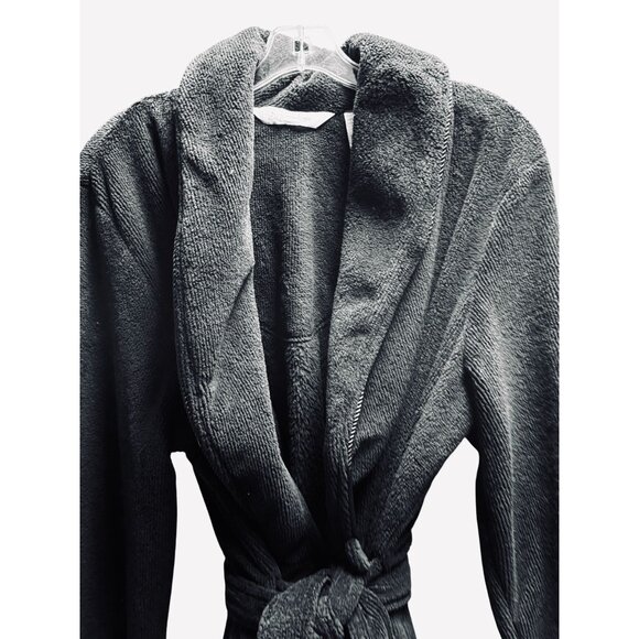 Jasmine Rose Intimates Plush Black Belted Robe - Picture 11 of 11